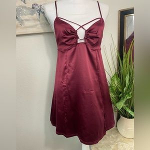 Auden Burgundy Slip Dress Size Small